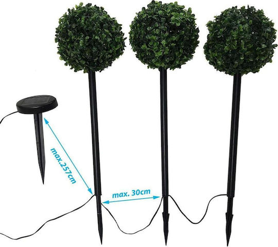 Saska Garden Set of 3 Stake Solar Lights Balls with Motion Sensor and Photocell IP44