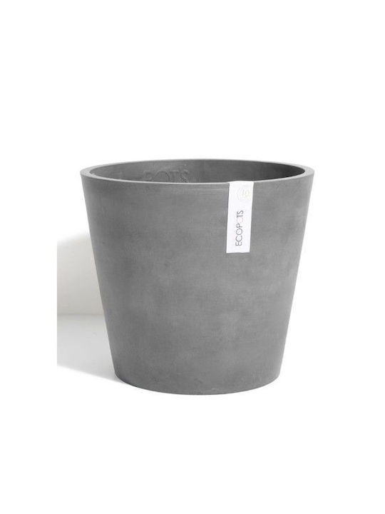Ecopots Amsterdam Pot Plastic Charcoal 20x20x17.5cm.
