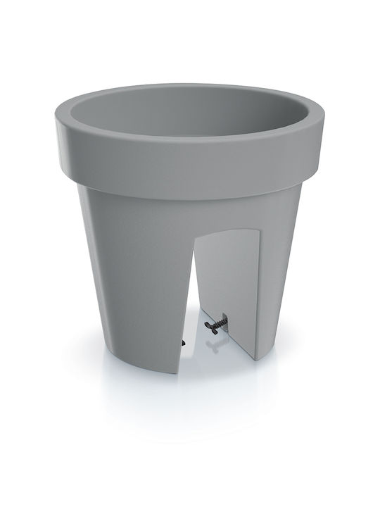 Marhome Lofly Railing Pot Plastic 24.5x24.5x22.5cm.