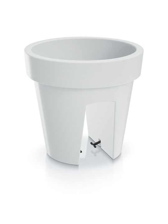 Marhome Lofly Railing Pot Plastic 24.5x24.5x22.5cm.