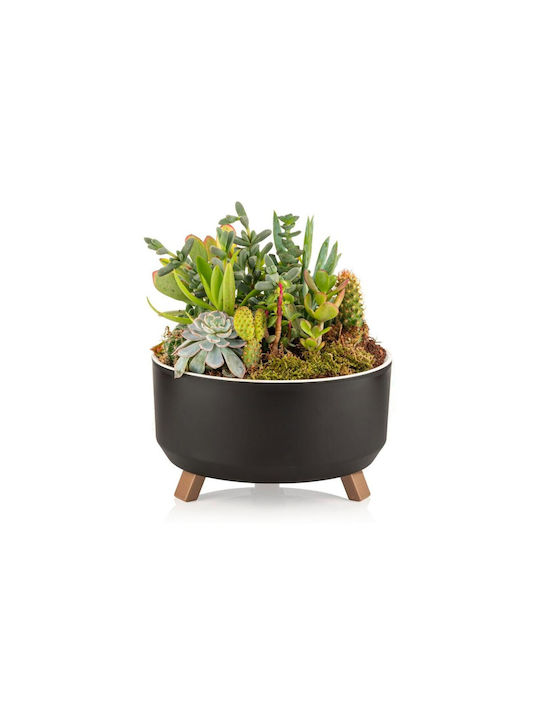 Viosarp Tripod Set 2 Plastic Beige Flower Pots