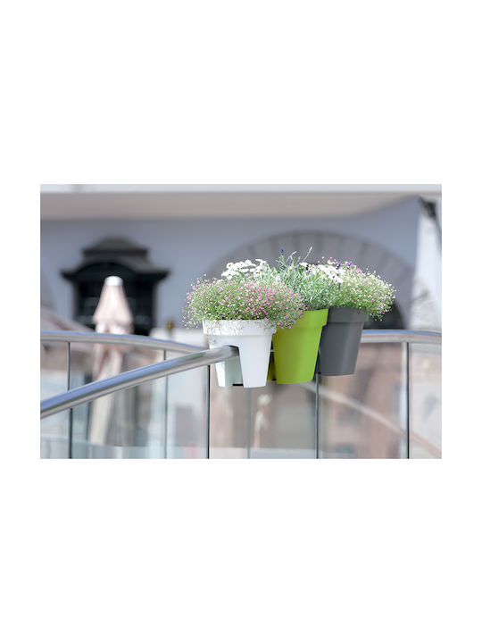 Marhome Lofly Railing Pot Plastic 24.5x24.5x22.5cm.