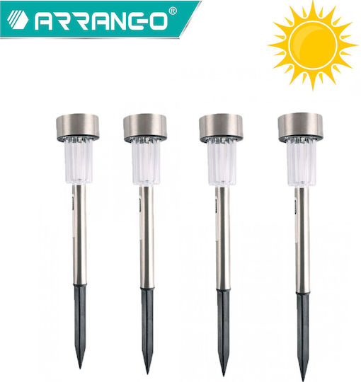 Arrango Set of 4 Stake Solar Lights Lanterns with Photocell IP65 30cmx5cmcm