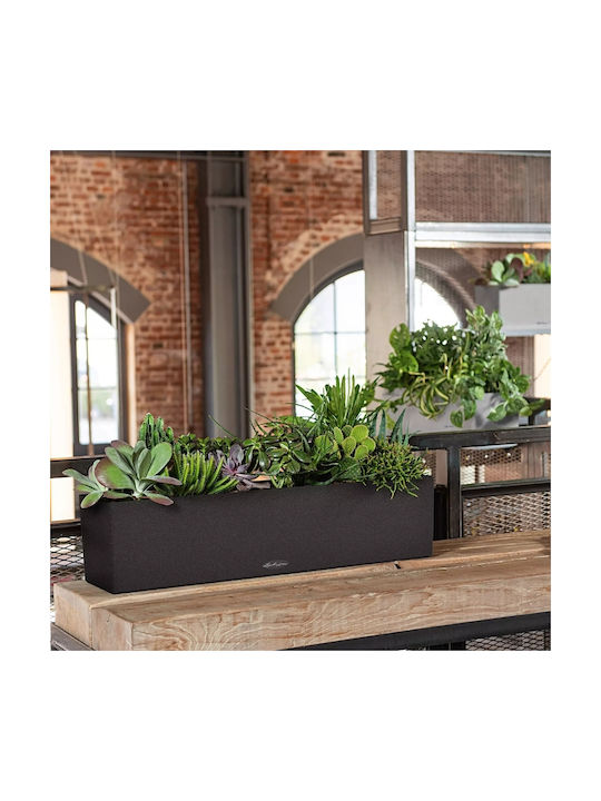 Lechuza Balconera Auto-udare Planter Box Plastic Întuneric 100x19x19cm.