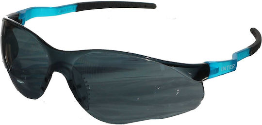 Inter Safety Glasses for Protection with Black Lenses Tinted 1pcs