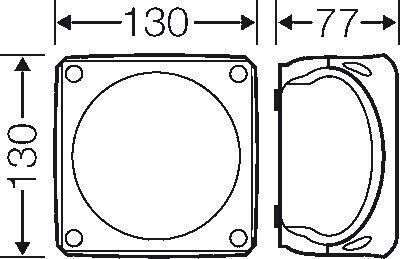 Hensel Surface Mounted Electrical Box Watertight IP67 in Black Color