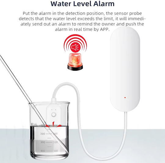 Andowl Wireless Flood Detector Battery Wi-Fi with Cable