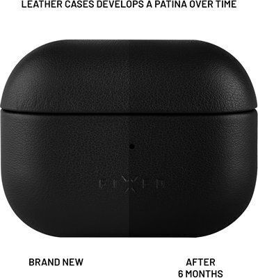 Fixed Θήκη Δερμάτινη σε Μαύρο χρώμα για Apple AirPods Pro