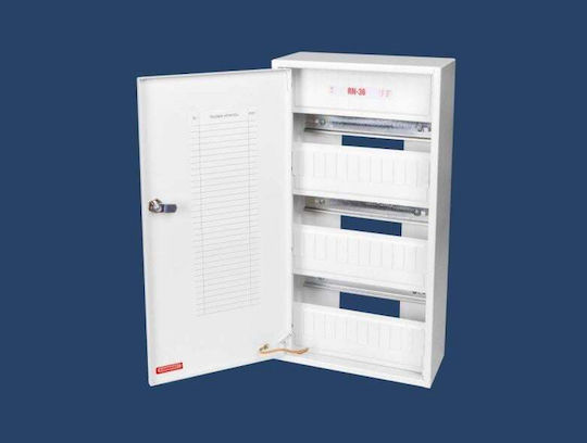 Karwasz Elektrischer Sicherungskasten Wandmontage, 3 Reihen, 12 Elemente