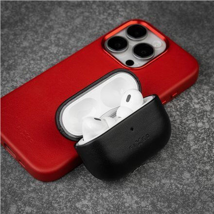 Fixed Θήκη Δερμάτινη σε Μαύρο χρώμα για Apple AirPods Pro