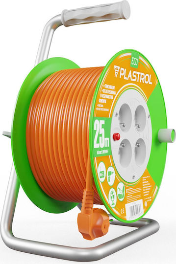 Plastrol 1 Platz mit Kabel 25m Durchmesser 3 x 1mm² Orange