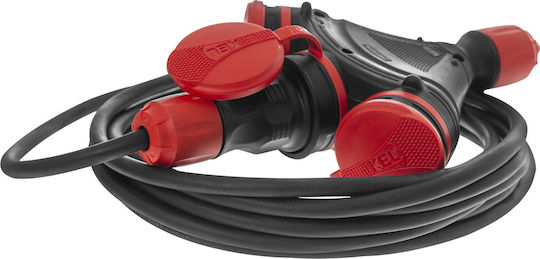 Plastrol Waterproof Extension Cable Cord 3 x 1.5mm²/10m Black