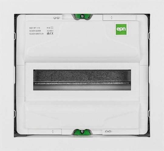 Eurolamp Wall mounted 12-Elements Fuse Box with 1 Row W358xH329xD94mm