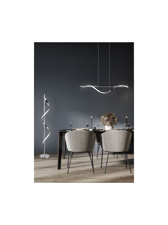 Trio Lighting Isabel LED Φωτιστικό Δαπέδου Υ120εκ. Γκρι