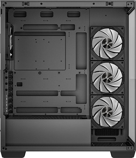 Deepcool CG580 4F Gaming Midi Tower Κουτί Υπολογιστή με Πλαϊνό Παράθυρο και ARGB Φωτισμό Μαύρο