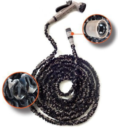 Aquastretch Water Hose Set Black Brown 5-15m Home & Camp