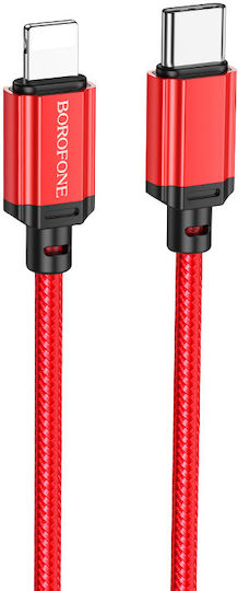 Borofone Bx87 Sharp USB-C to Lightning Cable 20W Κόκκινο 1m