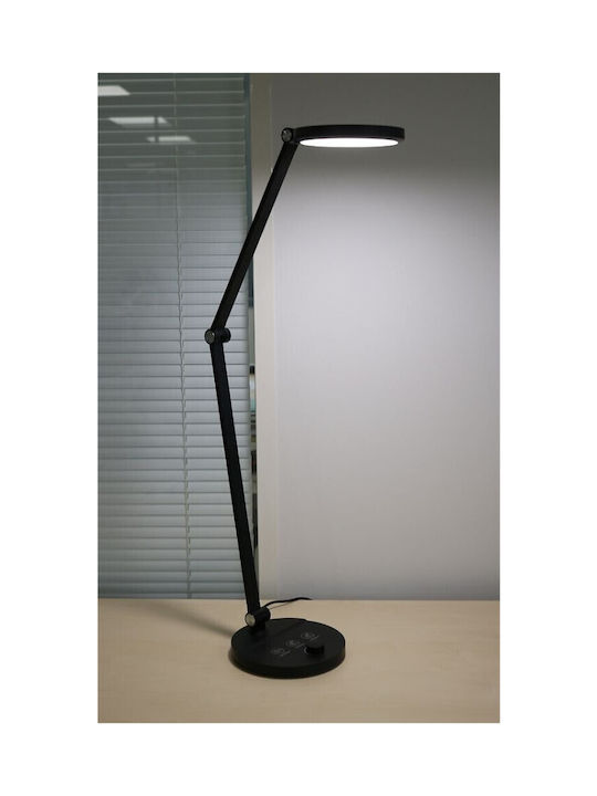 Unilux LED Office Lamp with Foldable Arm in Black Color