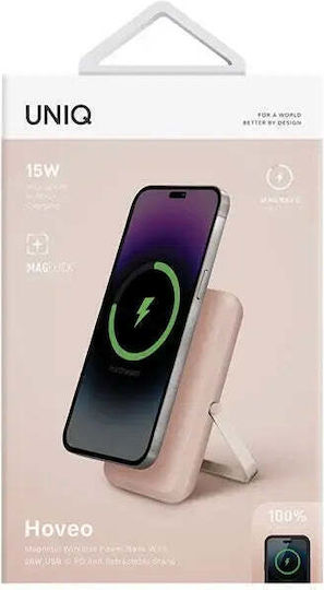 Uniq Hoveo MagSafe Power Bank 5000mAh 20W Power Delivery Ροζ