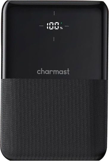 Charmast S12B Power Bank 10000mAh 20W με Θύρα USB-A και Θύρα USB-C Power Delivery Μαύρο