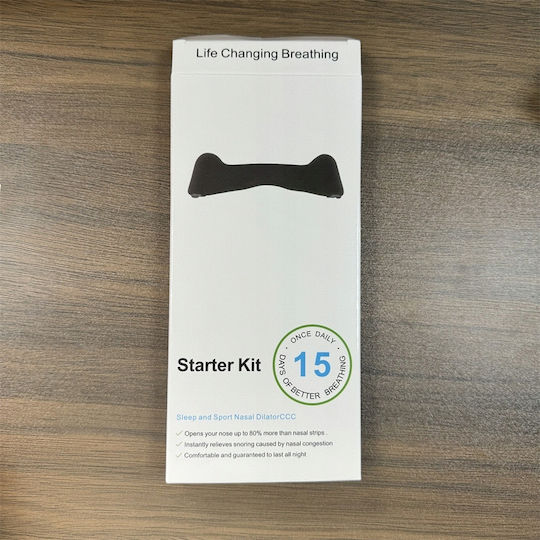 Nasal Strips Anti-snoring Breathing Set Complete Overlay 15 Days Black