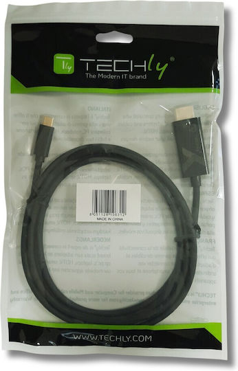 Techly HDMI 2.0 Premium High Speed 4K 60Hz HDR Cable HDMI male - HDMI male 2m Μαύρο