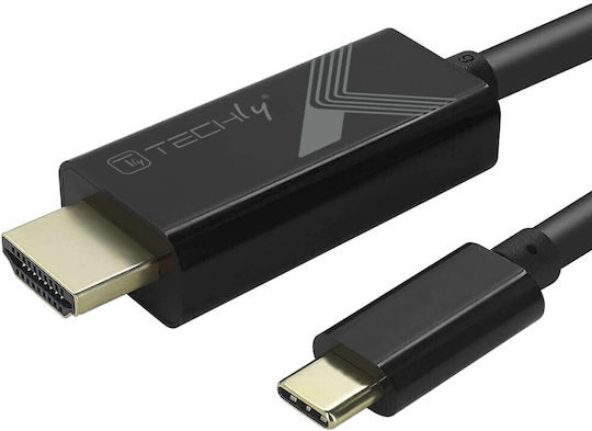 Techly HDMI 2.0 Premium High Speed 4K 60Hz HDR Cable HDMI male - HDMI male 2m Μαύρο