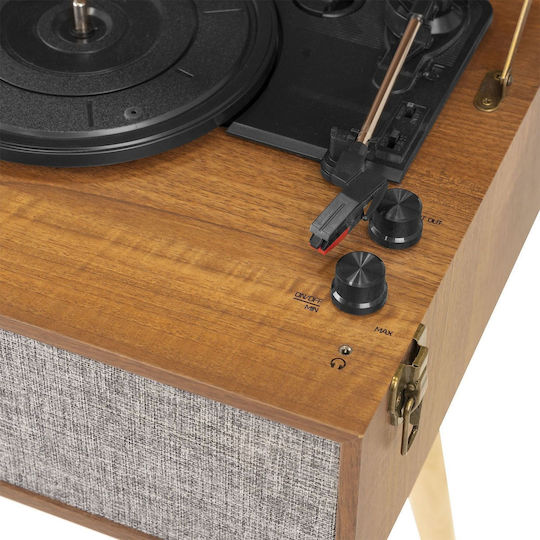 Audizio Fremont 102.197 Βαλιτσάκι Πικάπ με Προενίσχυση και Ενσωματωμένα Ηχεία Καφέ
