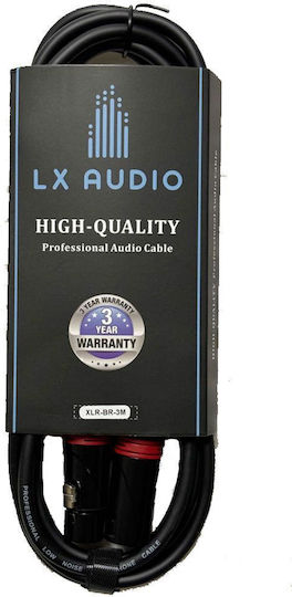 LX-Audio Male XLR Cable LX-Audio XLR Female Black 6m