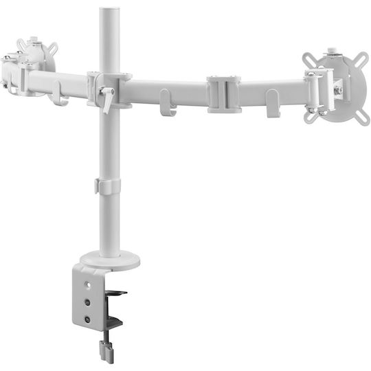 One For All Suport Birou pentru 2 Monitoare cu Braț Albă (DM2220)