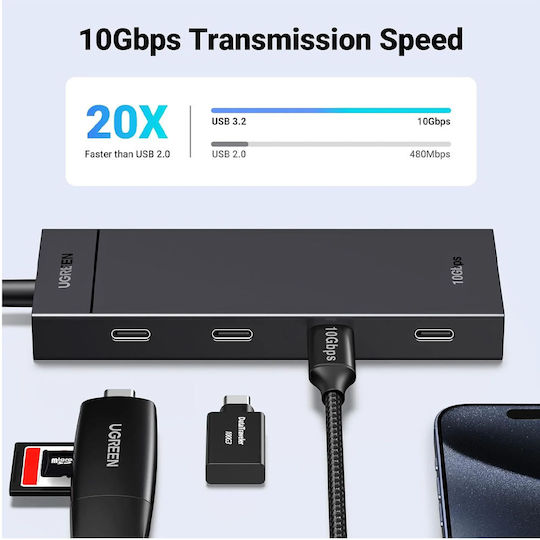 Ugreen Hub 4 Ports USB 3.2 with USB-C Connection