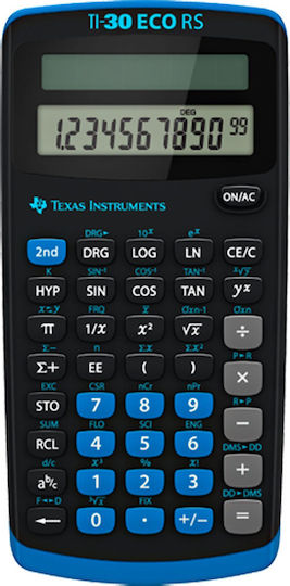 Texas Instruments TI-30 Eco RS Calculator Scientific 10 Digits in Black Color 1pcs