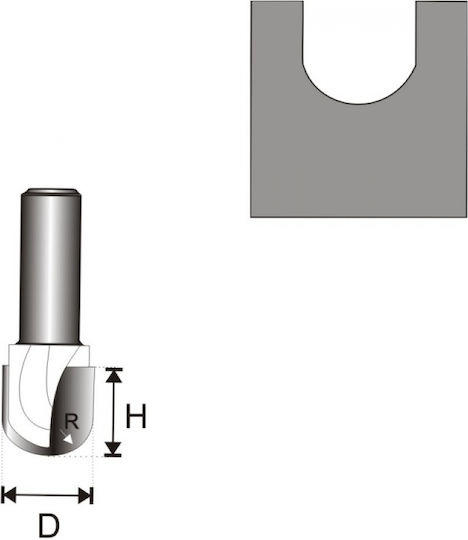 Dedra Cutter Bit Carbide for Wood 12.7mm x 6.35mm