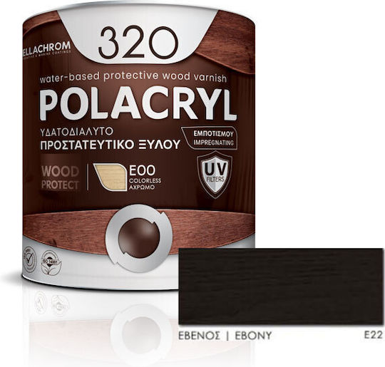 Pellachrom Polacryl 320 Lac de impregnare pentru apa Ebony Satin 750ml