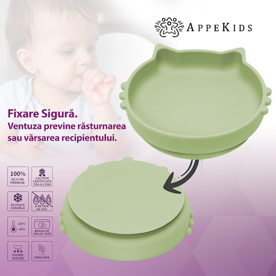 AppeKids Feeding Set made of Silicone Green 6pcs