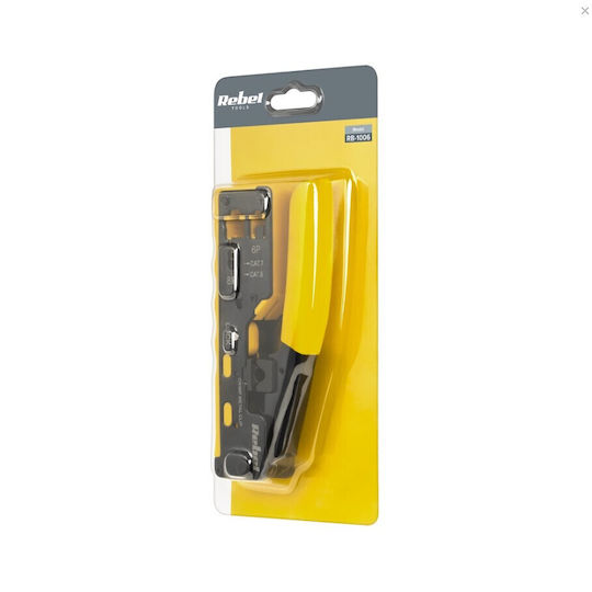 Rebel Metallic Rj45/rj12 Pass-through Open Type Ethernet Internet Cable Crimping Plier