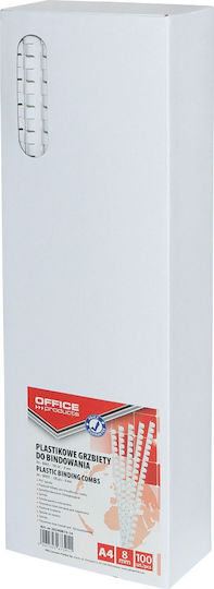 Office Products Αξεσουάρ Βιβλιοδεσίας 8mm 100τμχ