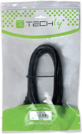 Techly HDMI 1.4 High Speed 1080p 120Hz Cable HDMI Male - HDMI Female 7.5m Black