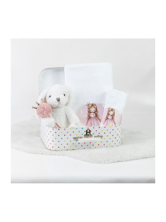 Borea Set Babyhandtücher 2 Stück White Little Queen 30 cmx50cm