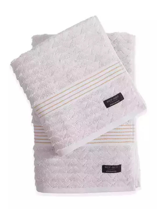 Nef-Nef Homeware Bath Towel Elgyn 80x160cm Off White Weight 600gr/m²