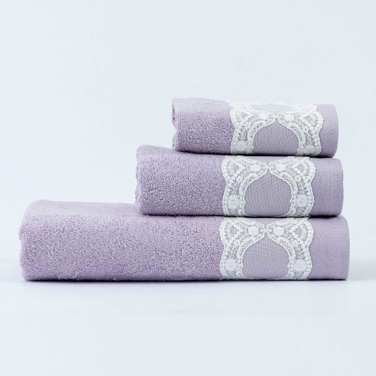 Borea Set Prosoape de Baie 3 buc Dafin Lila