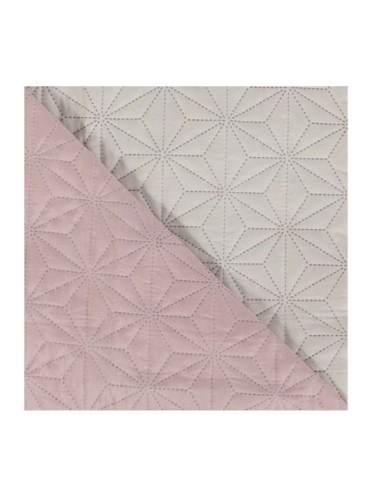 Borea Stellar Coverlet Single from Polyester Pink-Ecru 160x240cm