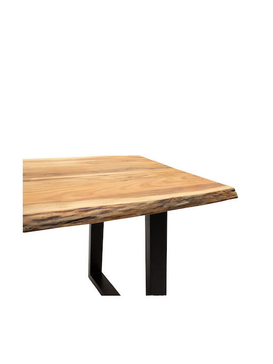 Miles Masă Sala de mese din Lemn Masiv Natural Shade 180x90x76buc