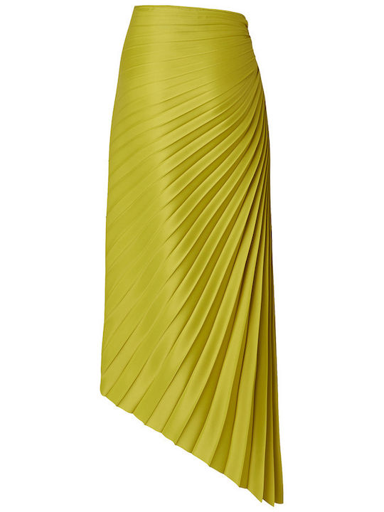 Ghiandaia Pleated Midi Skirt Green