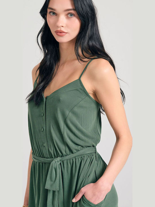 Women's One-piece Shorts Forest Green Khaki