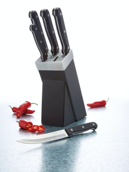Kitchen Craft Modern Σετ Μαχαίρια με Βάση από Ανοξείδωτο Ατσάλι 5τμχ