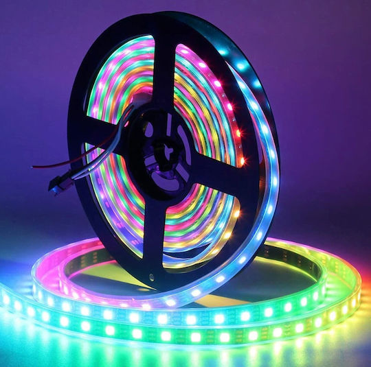 Ταινία LED 12V RGB Φως 5m Τύπου SMD5050 με Τηλεχειριστήριο