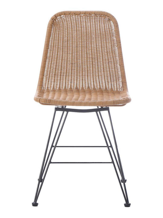 Καρέκλα Catering Rattan Pamela Φυσική Απόχρωση 44x58x82εκ.