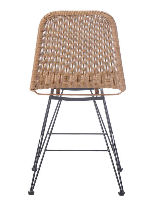 Καρέκλα Catering Rattan Pamela Φυσική Απόχρωση 44x58x82εκ.
