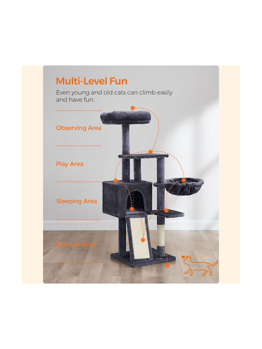 Feandrea Scratching Post Cat Trees Gray 4 levels